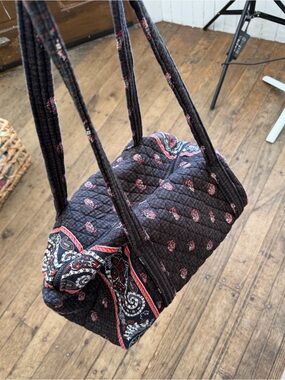 Vintage Vera Bradley Quilted Paisley Print Mini Duffel Bag